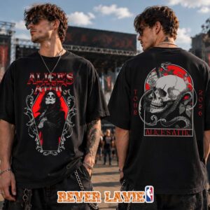 Alice Cooper Alice’s Attic Coffin Horror Graphic Official Band Merch T-Shirt