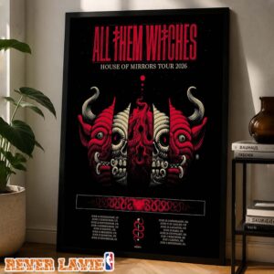 All Them Witches Tour Dates Poster House Of Mirrors Tour 2026 Home Decor Poster Canvas