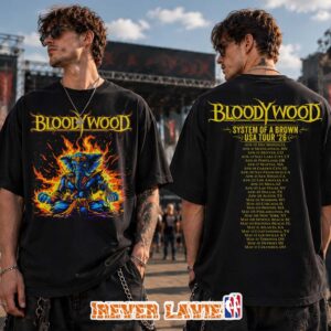 Bloodywood Fire US Tour 2026 Official Concert Tour Dates Two Sided T-Shirt
