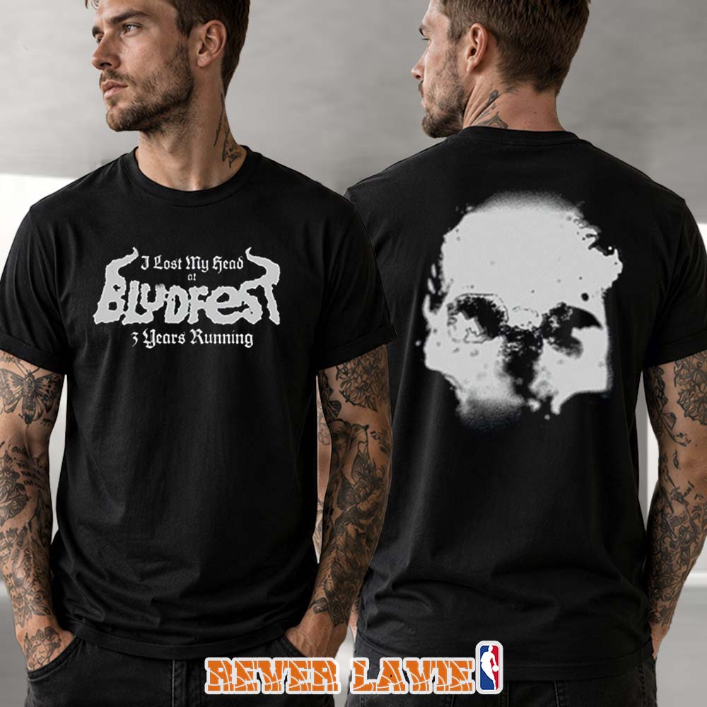 Bludfest 2026 I Lost My Head Skull Graphic Black T-Shirt Bludfest 2026 I Lost My Head Skull Graphic Black T-Shirt