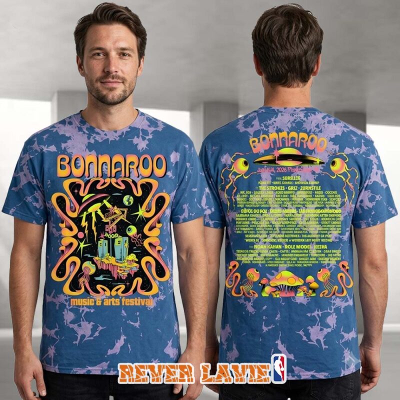 Bonnaroo 2026 Festival On June 11 14 Interstellar Station Lineup All Over Print Tee