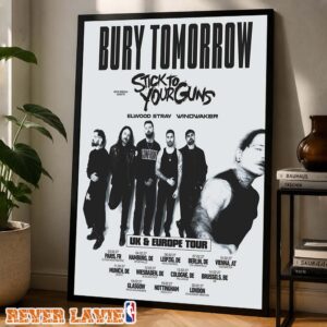 Bury Tomorrow Tour Dates Poster UK & Europe Tour In Europe February 2027 Home Decor Poster Canvas