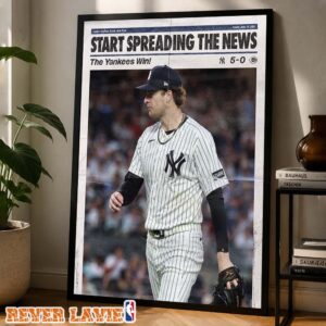 Cam Schlittler New York Yankees 5–0 Victory Over Cincinnati Reds Major League Baseball Baseball June 19 2026 Home Wall Decoration