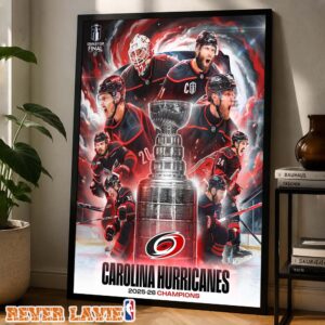 Carolina Hurricanes Stanley Cup Champions 2026 Championship Home Decor Poster Canvas
