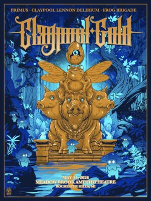 Claypool Gold Concert Poster At Meadow Brook Amphitheatre In Rochester Hills Michigan On May 31 2026