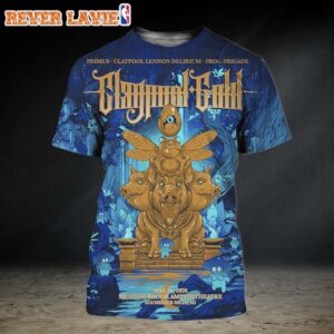 Claypool Gold Concert Poster At Meadow Brook Amphitheatre In Rochester Hills Michigan On May 31 2026 All Over Print Shirt