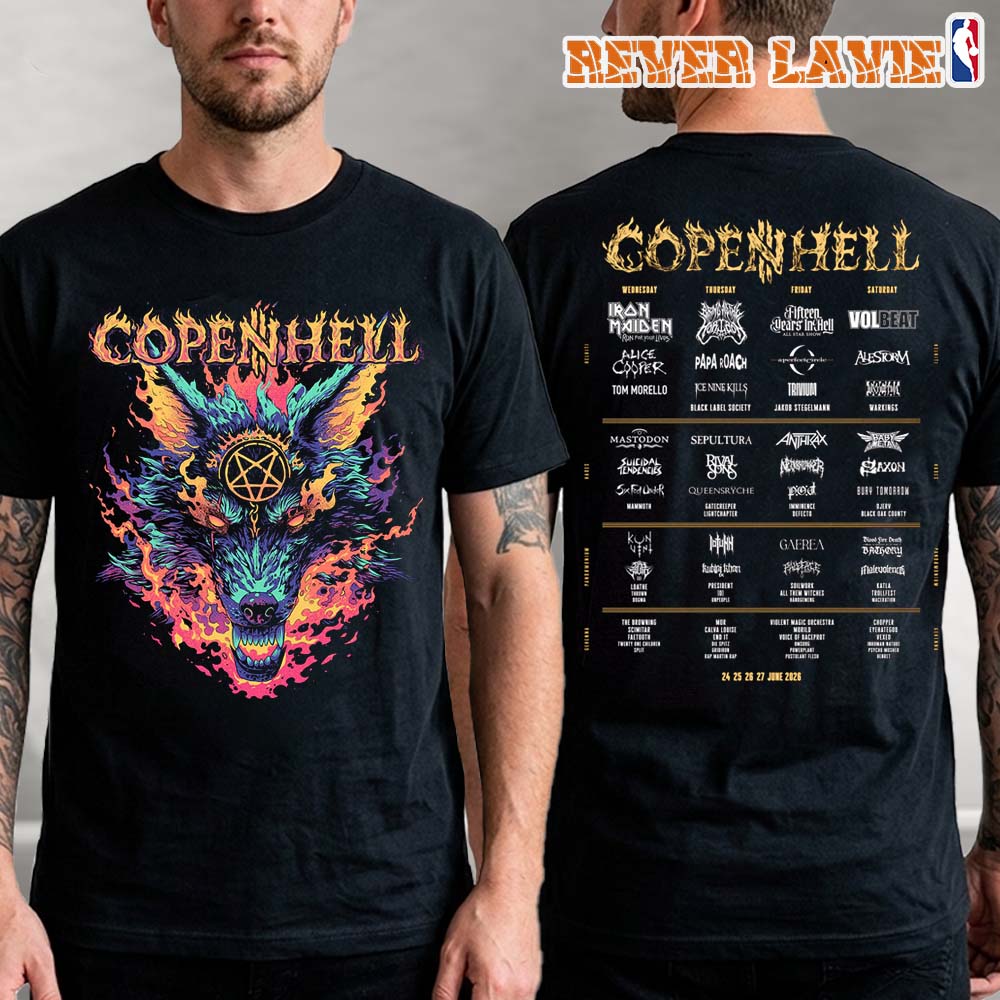 Copenhell Wolf Pentagram Official Festival Merch Copenhagen Denmark 2026 Unisex Tee Copenhell Wolf Pentagram Official Festival Merch Copenhagen Denmark 2026 Unisex Tee