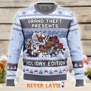 Dark Type Grand Theft Presents Pokemon Ugly Christmas Sweater