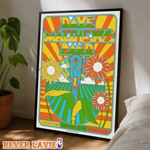 Dave Matthews Band Music Show At Ruoff Music Center In Noblesville Indiana On June 26-27 2026 Poster Canvas