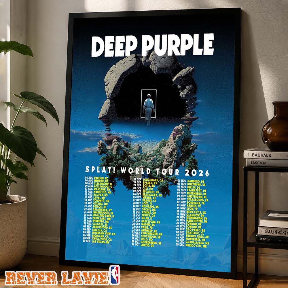 Deep Purple Tour Poster SPLAT World Tour Across North America Europe And Latin America 2026 Decorative Art Print Deep Purple Tour Poster SPLAT World Tour Across North America Europe And Latin America 2026 Decorative Art Print