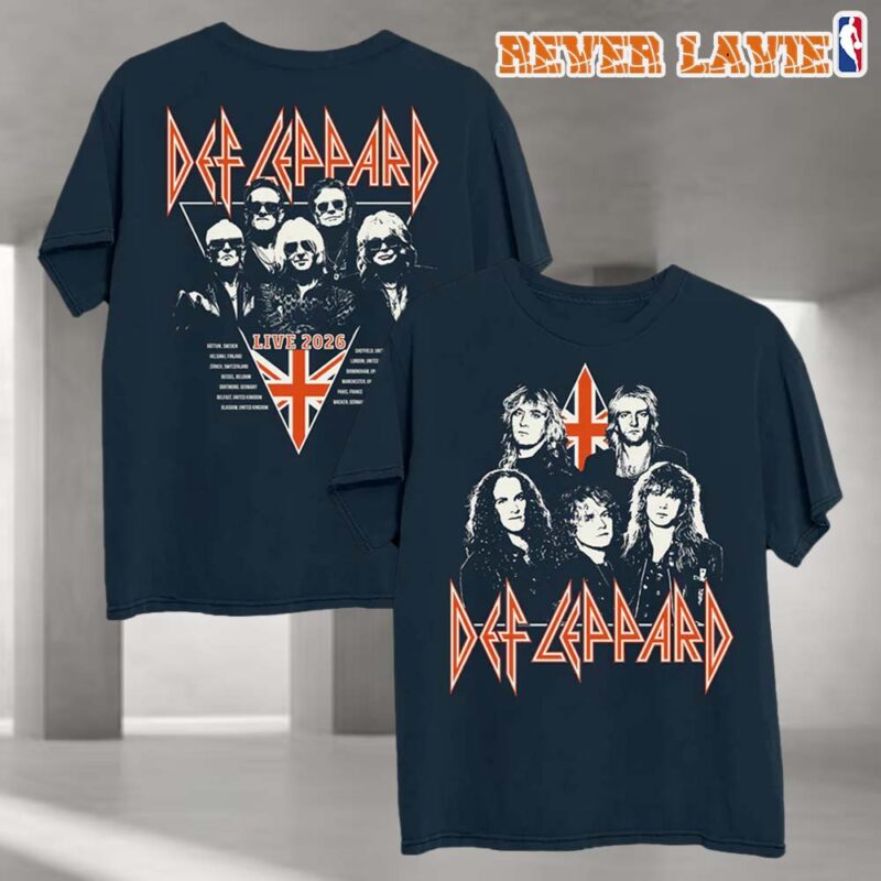 Def Leppard Vintage Modern Tour 2026 ECOM EXCLUSIVE Navy Tee