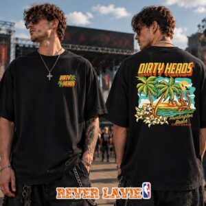 Dirty Heads Postcard Graphic Official Merchandise Black Two Sided T-Shirt