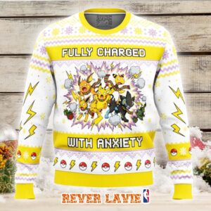 Electric Type Anxiety Pokemon Ugly Christmas Sweater