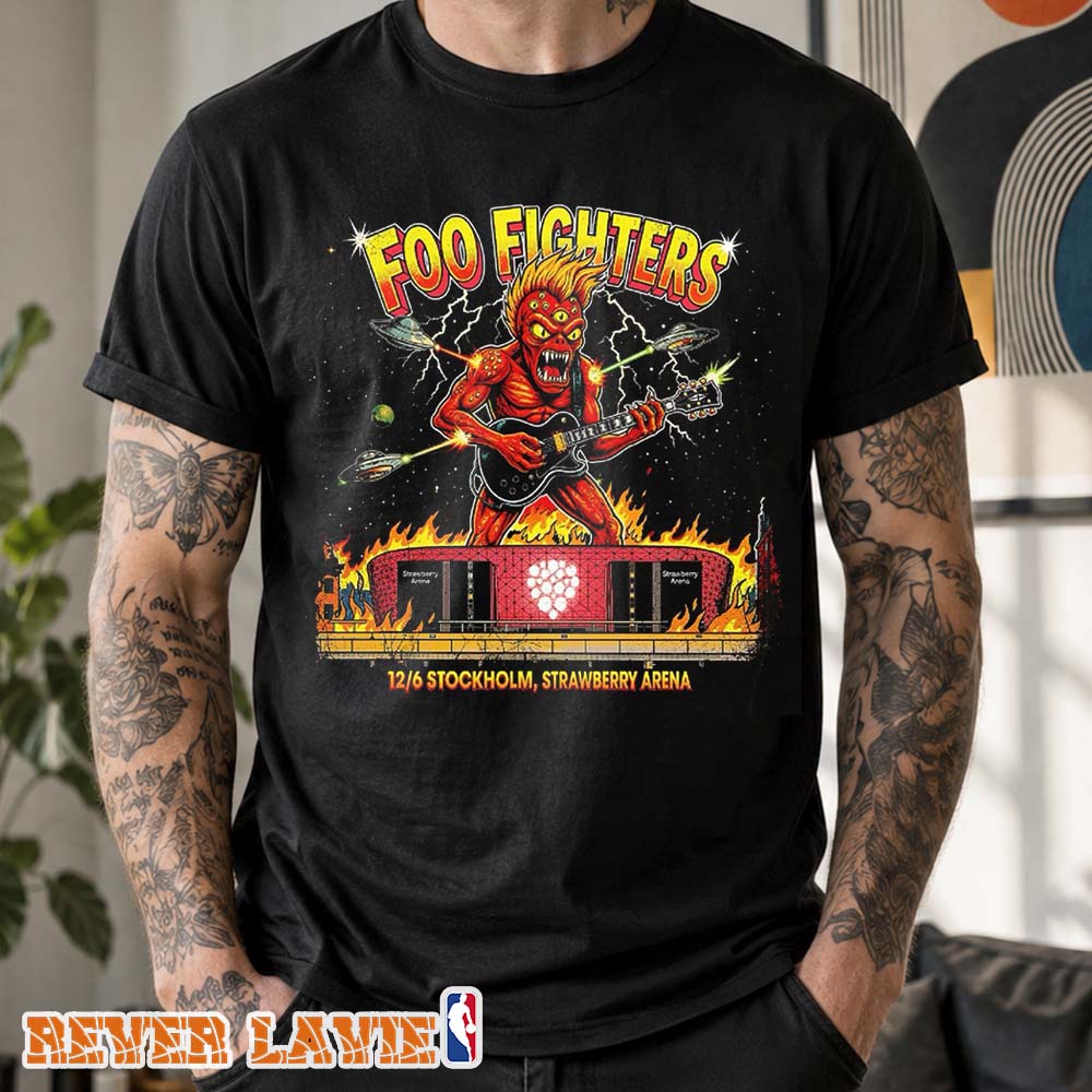 Foo Fighters Stockholm 12th June Event At Stawberry Arena T-Shirt Foo Fighters Stockholm 12th June Event At Stawberry Arena T-Shirt
