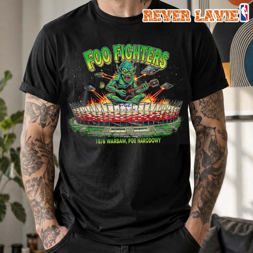 Foo Fighters Warsaw Poland June 15 2026 Event Exclusive T-Shirt Foo Fighters Warsaw Poland June 15 2026 Event Exclusive T-Shirt