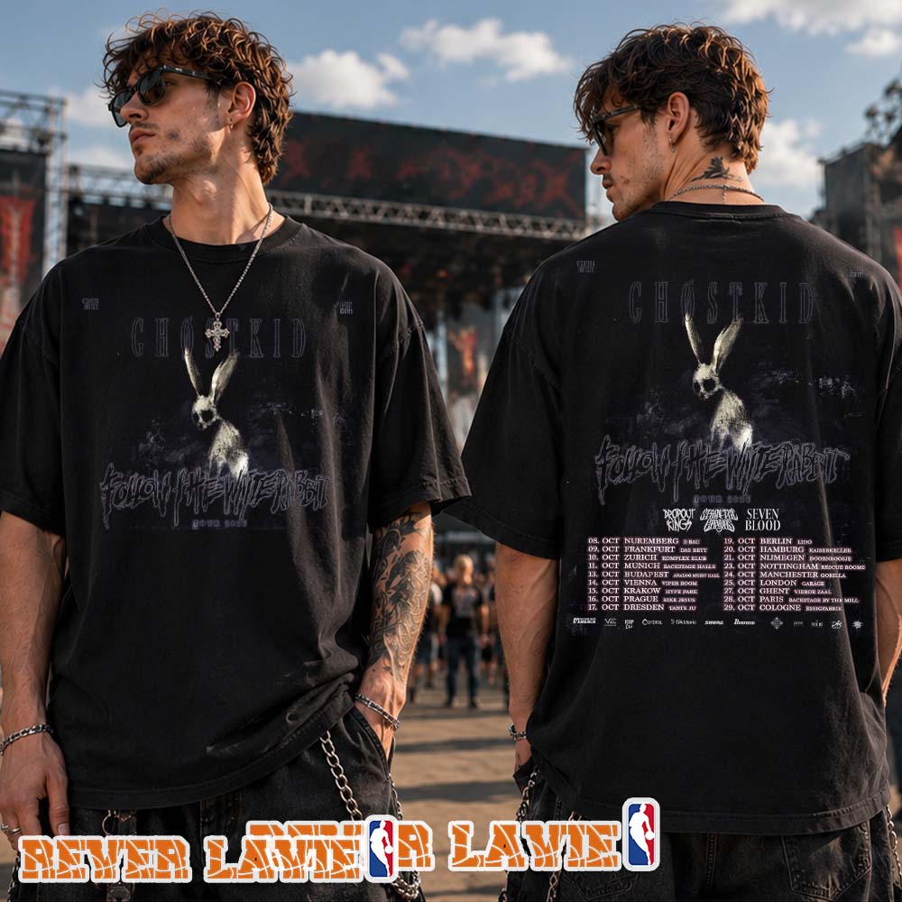 Ghostkid Follow The White Rabbit Tour Across Europe October 2026 Unisex T-Shirt Ghostkid Follow The White Rabbit Tour Across Europe October 2026 Unisex T-Shirt