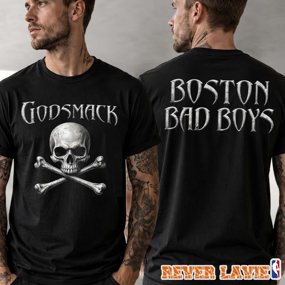 Godsmack 2026 North American Tour Boston Bad Boys Skull Tee Godsmack 2026 North American Tour Boston Bad Boys Skull Tee