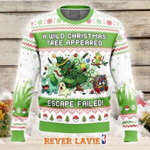 Grass Type Wild Christmas Tree Pokemon Ugly Christmas Sweater