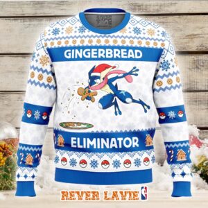 Greninja Gingerbread Eliminator Pokemon Ugly Christmas Sweater