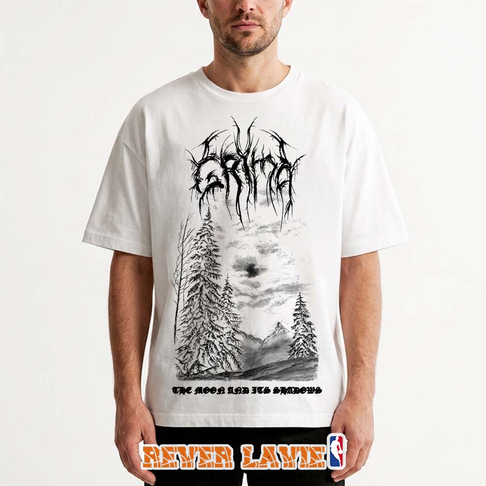 Grima Summer 2026 Moon and Its Shadows Bandcamp Exclusive White T-Shirt Grima Summer 2026 Moon and Its Shadows Bandcamp Exclusive White T-Shirt