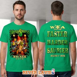 Heavysaurus x Wacken Open Air XXXV Anniversary 2026 Official Collaboration T-Shirt