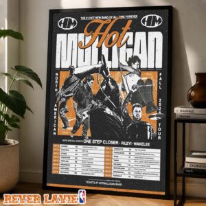 Hot Mulligan Tour Poster Fall 2026 North America With One Step Closer Riley Wakelee Live Performance Artwork Framed Wall Decor