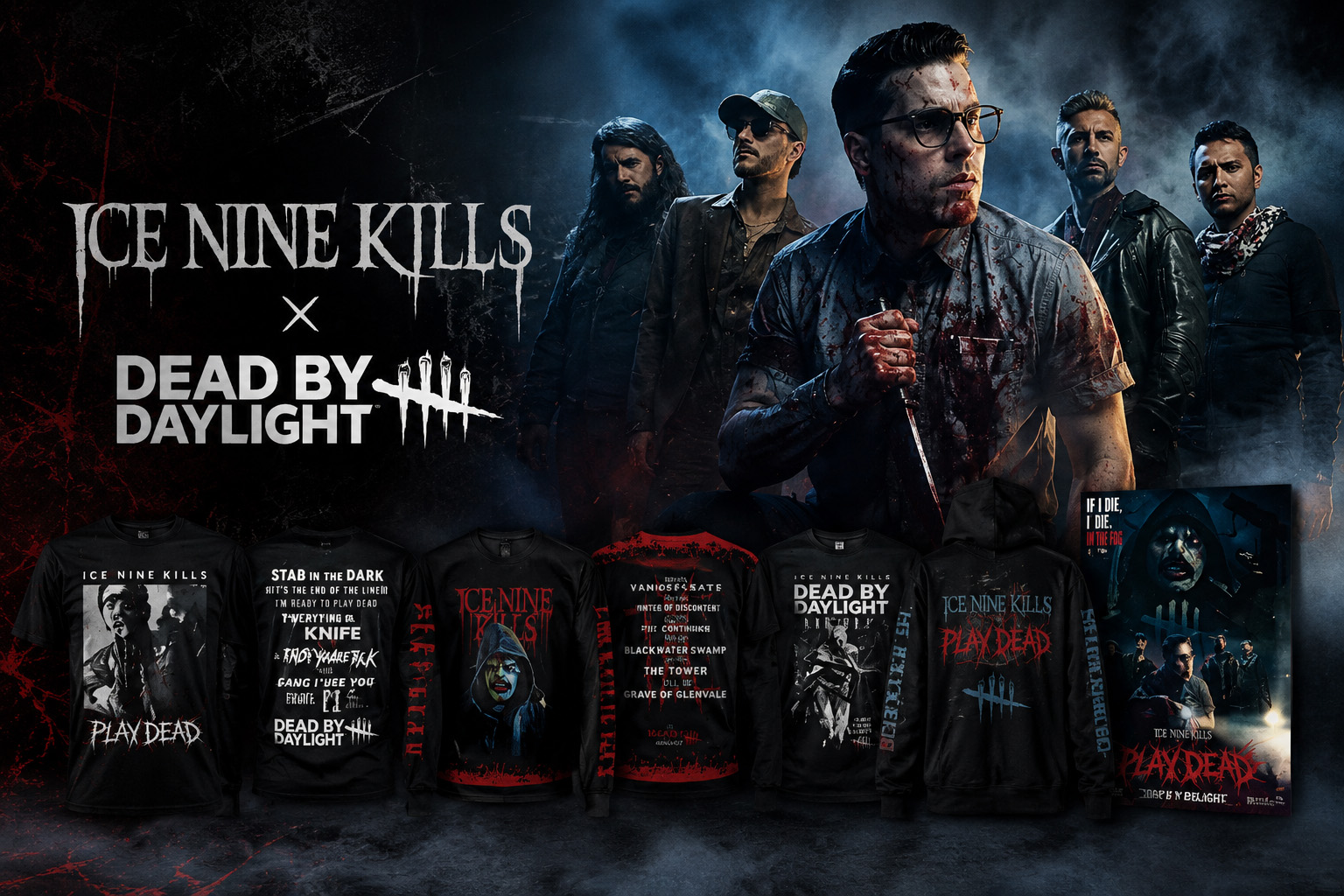 Ice Nine Kills x Dead by Daylight Merch Collection: Horror Meets