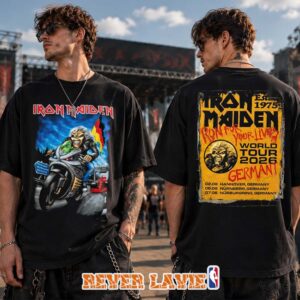 Iron Maiden Event T-Shirt Germany Eddie’s Dive Bar at Gilde Parkbühne In Hannover DE On 2 6 And 7 June 2026 Artwork by Hervé Monjeaud Unisex T-Shirt