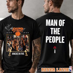 Jesse Queen x Centerpiece Man Of The People New York Knicks 2026 NBA Champions Knicks In Five Limited Edition T-Shirt