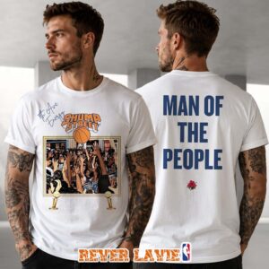 Jesse Queen x Centerpiece Man Of The People New York Knicks 2026 NBA Champions Knicks In Five Limited Edition White T-Shirt