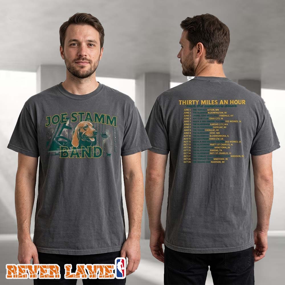 Joe Stamm Band Windows Down Tour 2026 Two Sided Unisex T-Shirt Joe Stamm Band Windows Down Tour 2026 Two Sided Unisex T-Shirt