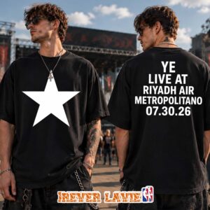 Kanye West 2026 Event Tee Live At Riyadh Air Metropolitano In Madrid Spain On July 30 2026 Two Sides Tee