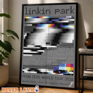 Linkin Park Concert Poster At Auditorio Miguel Rios In Madrid Spain On June 24 2026 From Zero World Tour Poster Canvas