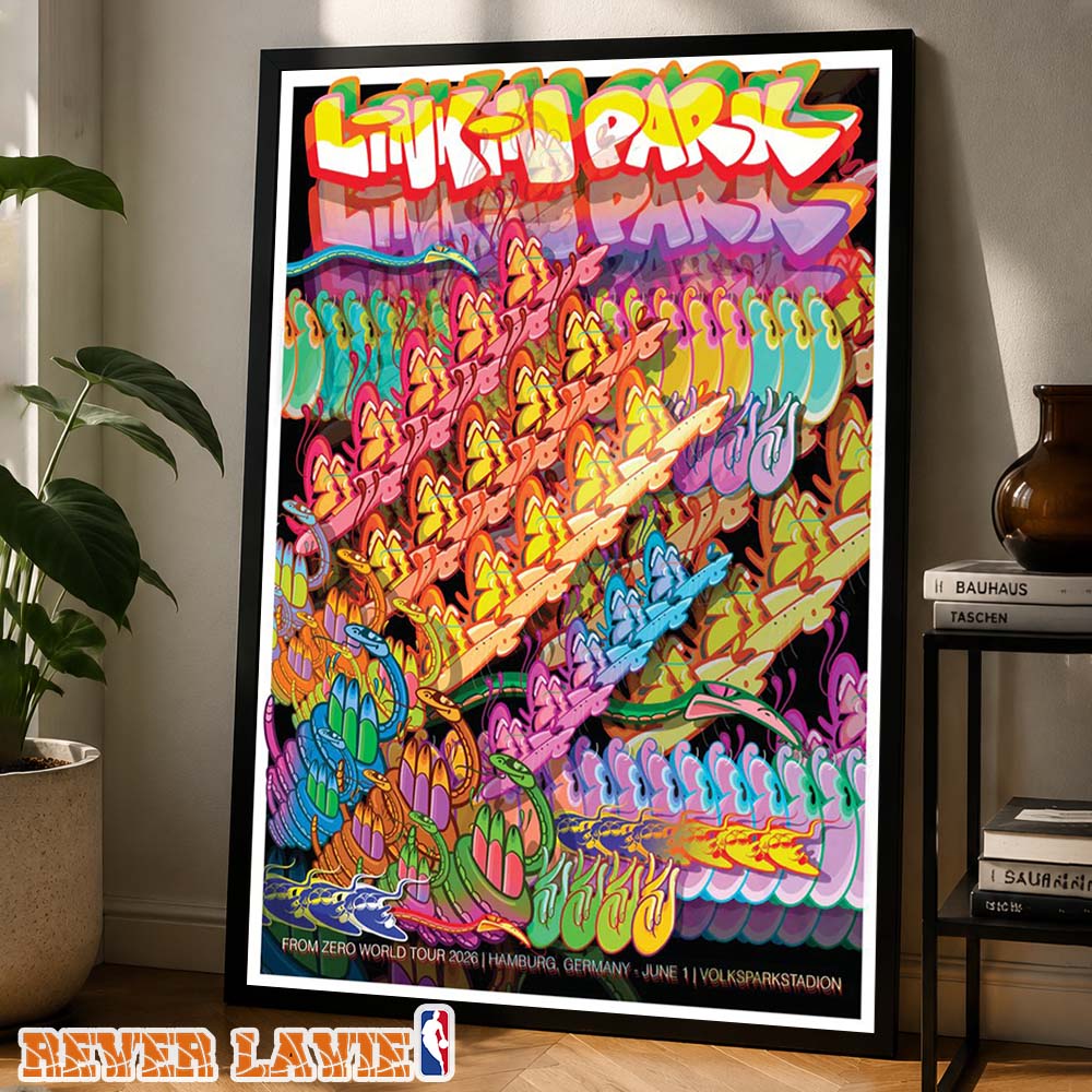 Linkin Park Night 1 Event Poster For Volksparkstadion In Hamburg Germany On June 1 From Zer World Tour Home Decor Poster Canvas Linkin Park Night 1 Event Poster For Volksparkstadion In Hamburg Germany On June 1 From Zer World Tour Home Decor Poster Canvas