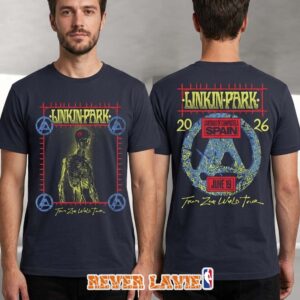 Linkin Park Spain 2026 Event Merch Tee at The O Son do Camiño Festival in Santiago de Compostela On June 19 2026 Two Sided Tee