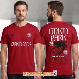 Linkin Park x FC Bayern München From Zero World Tour Pop-Up Shop Exclusive Red T-Shirt Allianz Arena Munich Germany June 11-12 2026