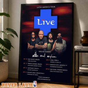Live Tour Dates Poster Latin America Tour In Latin America September 2026 Modern Room Decor