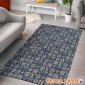 Louis Vuitton Luxury Lifestyle Collection Elegant Minimal Monogram Floor Rug