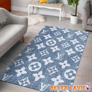 Louis Vuitton Monogram Eclipse Exclusive Edition Contemporary Luxury Home Decor Carpet