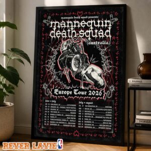 Mannequin Death Squad Tour Dates Poster Europe Tour 2026 Across Europe Summer 2026 Home Decor Poster Canvas
