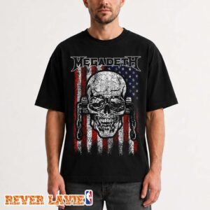 Megadeth Vic Rattlehead 4th of July American Flag Tee