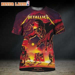 Metallica M72 Bologna Italy 2026 Event Poster For Bologna IT At Stadio Renato Dall’Ara On June 3 2026 All Over Print Shirt