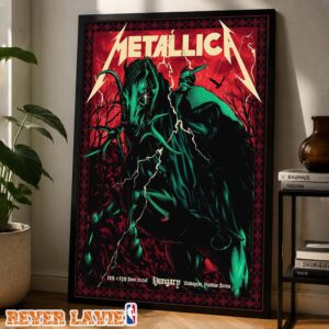 Metallica M72 Budapest Pop-Up Shop at Puskas Arena in Budapest In Hungary on June 11 2026 Art By Alex Almeida Home Decor Poster Canvas