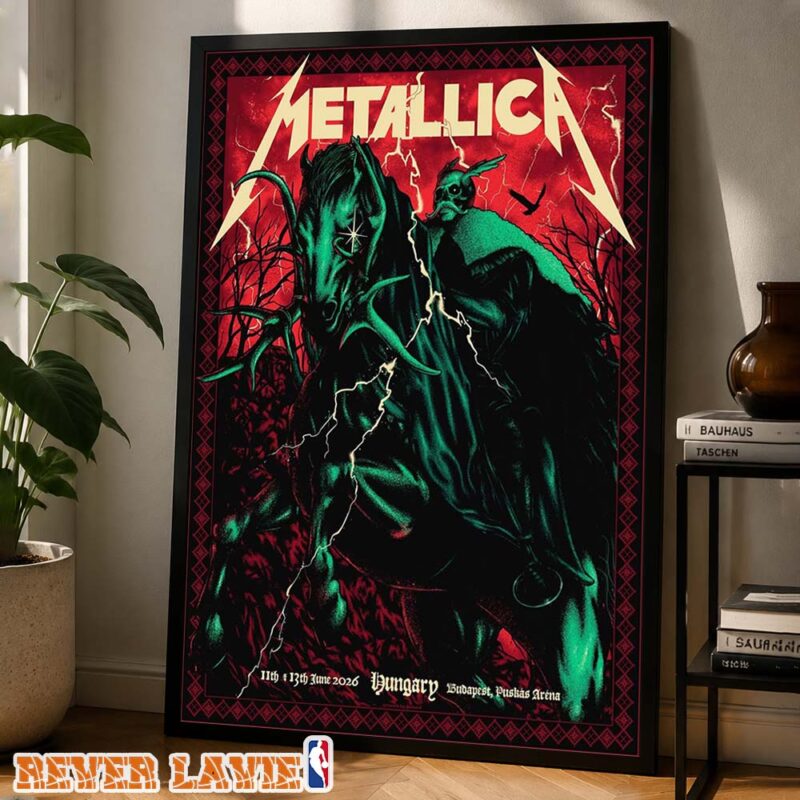 Metallica M72 Budapest Pop Up Shop at Puskas Arena in Budapest In Hungary on June 11 2026 Art By Alex Almeida Home Decor Poster Canvas