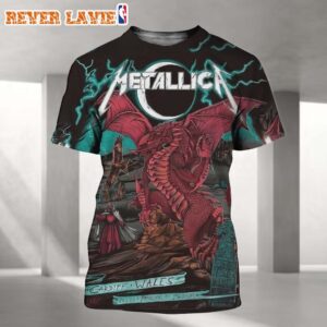 Metallica M72 Cardiff Wales Event Poster For Cardiff Wales at Principality Stadium on Sunday 28 June 2026 All Over Print Shirt