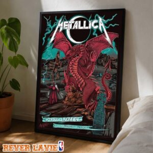 Metallica M72 Cardiff Wales Event Poster For Cardiff Wales at Principality Stadium on Sunday 28 June 2026 Home Decor Poster Canvas