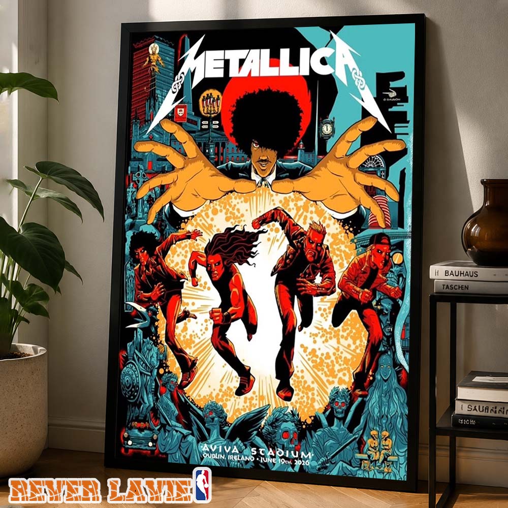 Metallica M72 Dublin Exclusive Poster Night 1 For Dublin Ireland at Aviva Stadium on June 19th 2026 No Repeat Weekend Home Decor Poster Canvas Metallica M72 Dublin Exclusive Poster Night 1 For Dublin Ireland at Aviva Stadium on June 19th 2026 No Repeat Weekend Home Decor Poster Canvas