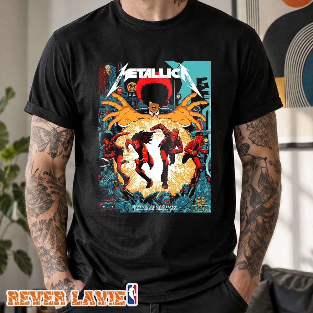 Metallica M72 Dublin Exclusive Poster Night 1 For Dublin Ireland at Aviva Stadium on June 19th 2026 Unisex Tee Metallica M72 Dublin Exclusive Poster Night 1 For Dublin Ireland at Aviva Stadium on June 19th 2026 Unisex Tee