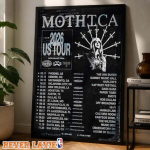 Mothica Tour Poster 2026 US Tour Across United States August-November 2026 Home Decor Poster Canvas
