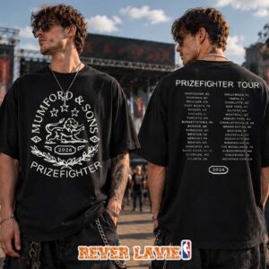 Mumford And Sons Prizefighter North America Tour 2026 Lion Stamp Print Unisex Tee